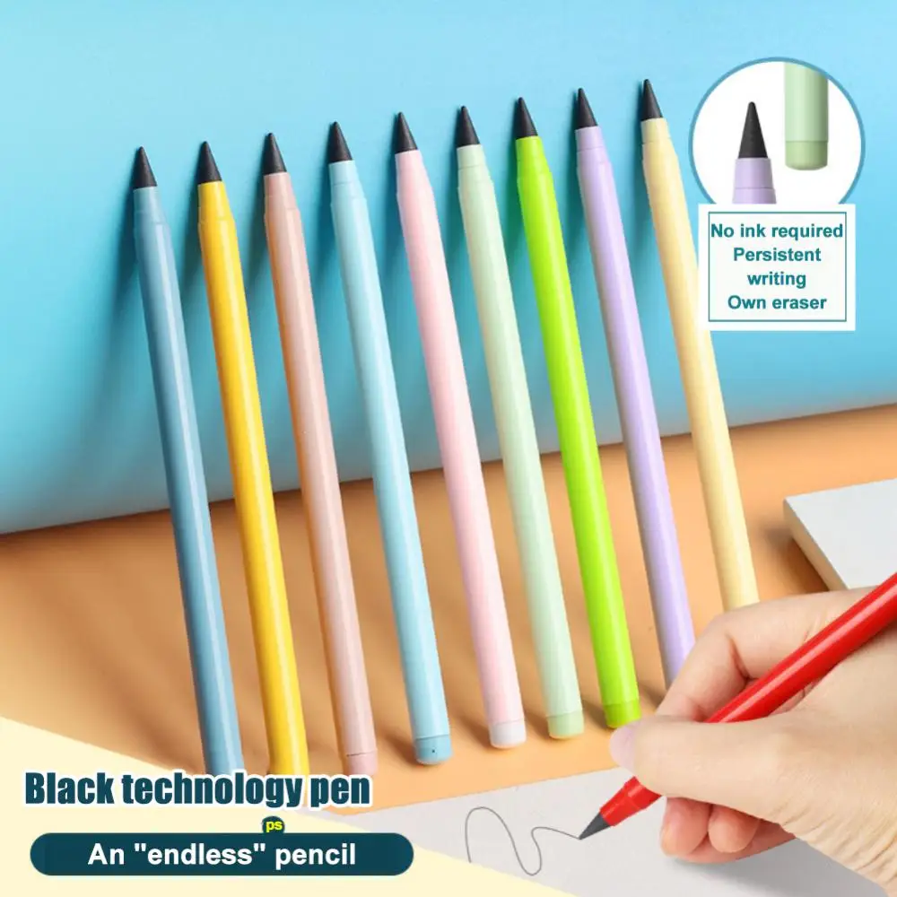 5ШТ Kawaii Цветни Молив HB и Без заточване, вечен молив, Канцеларски материали, Ученически пособия, детски химикалки за писане и рисуване