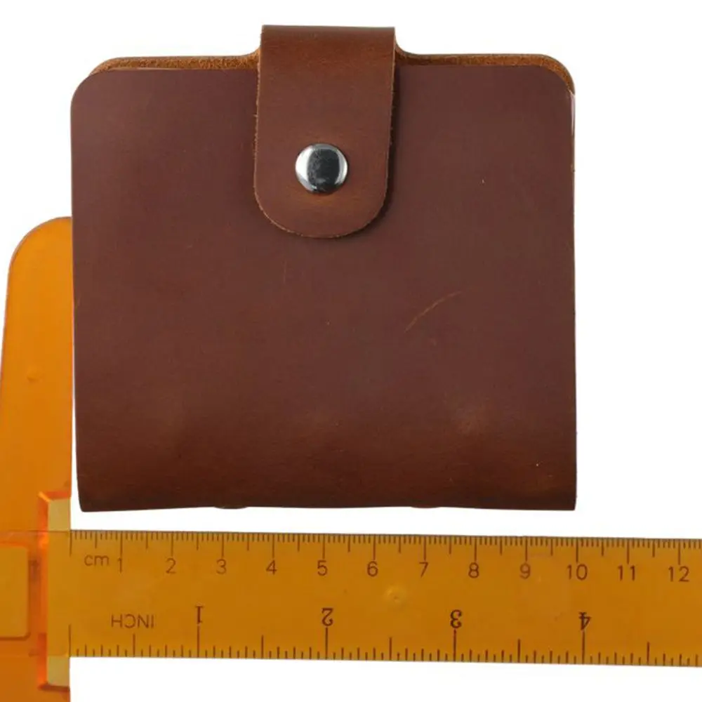 Бележник-планер, джобен формат A9, 3 халки с защелкивающейся бутон, за многократна употреба миниатюрен бележник на 120 листа в кожена подвързия