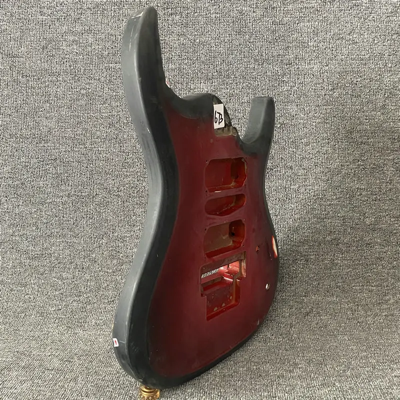 AB673 Недовършени Корпуса на електрически китари ЧЕРВЕН Цвят Floyd Rose Bridges Звукосниматели HSH Правосторонние с Увреждания и мръсни