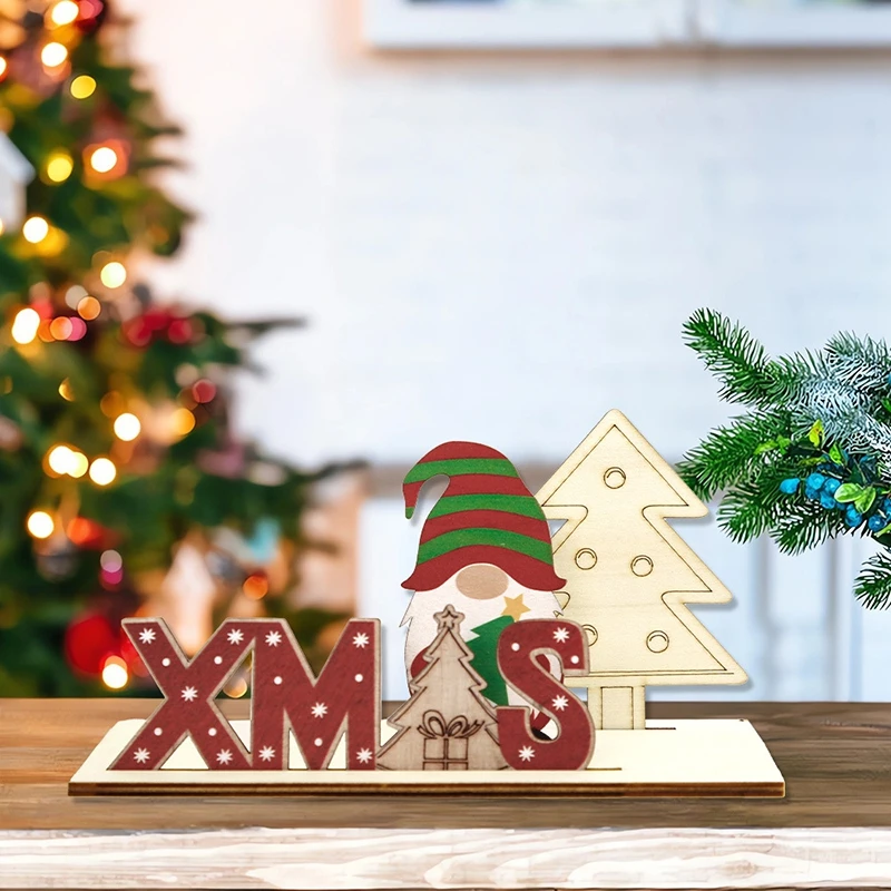 Коледни дървени изделия от дърво за вашия работен плот на Коледна украса за дома натал krestavidad 2021 Изделия от дърво за Коледа и нова година
