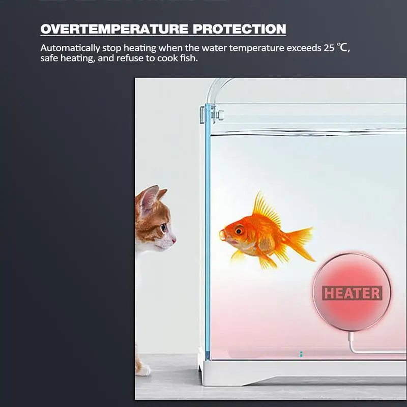 USB-мини-аквариумный нагревателен прът за аквариум с малки рибки с постоянна температура от 30С, Потопяема термостат, нагревател 10 W