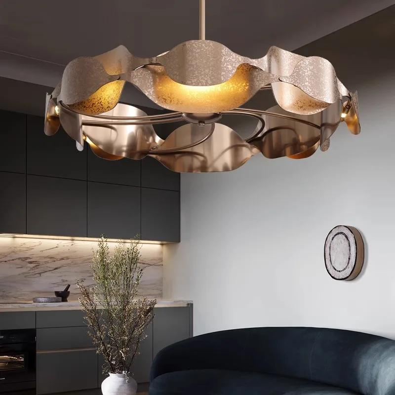 Прост дизайн, окачена лампа за хранене, модерни и креативни полилеи от неръждаема стомана, led декор за дома, ретро окачен лампа за таван