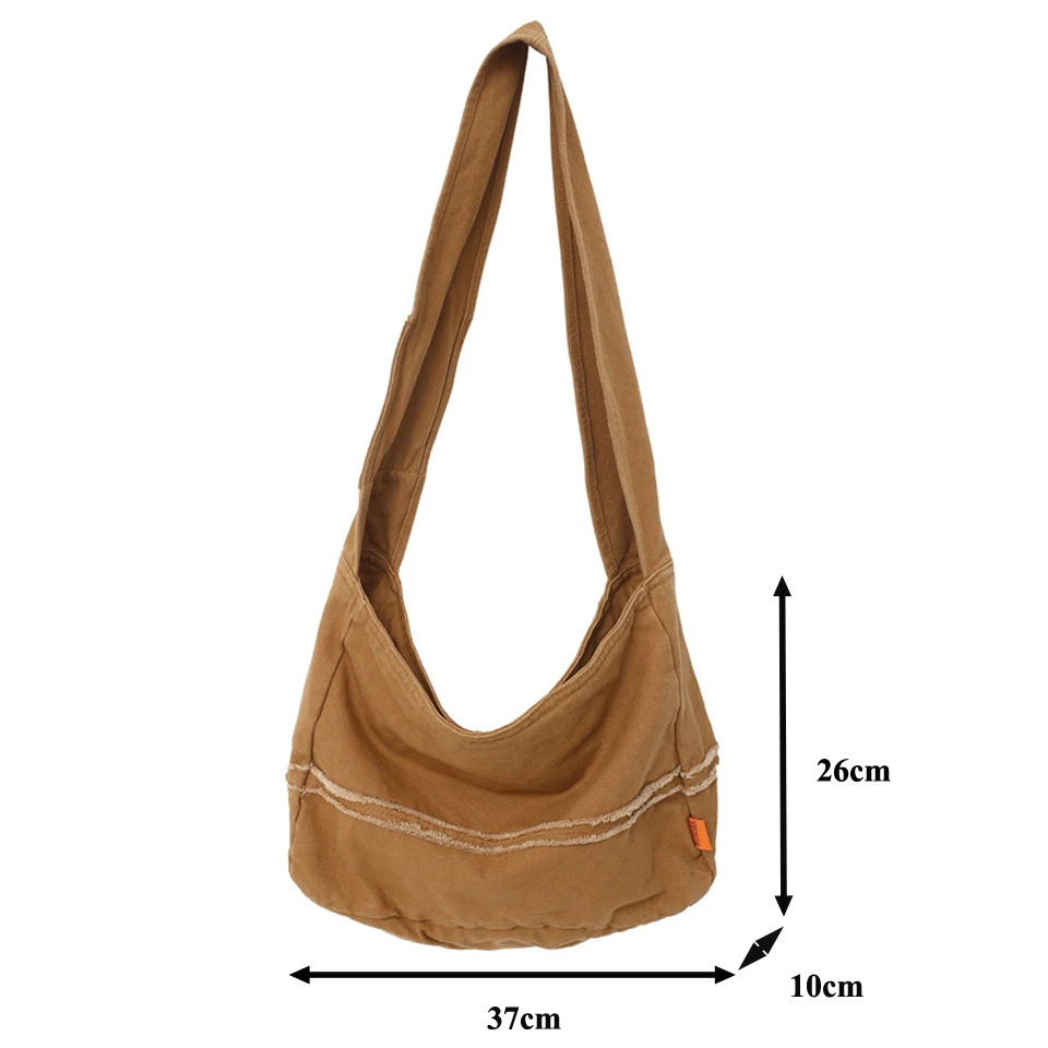 Холщовая дамска чанта 2023 Дамска чанта-месинджър Y2K Голямата голям чанта през рамо Училищна однотонная Еко-чанта Korean Shopper Bag