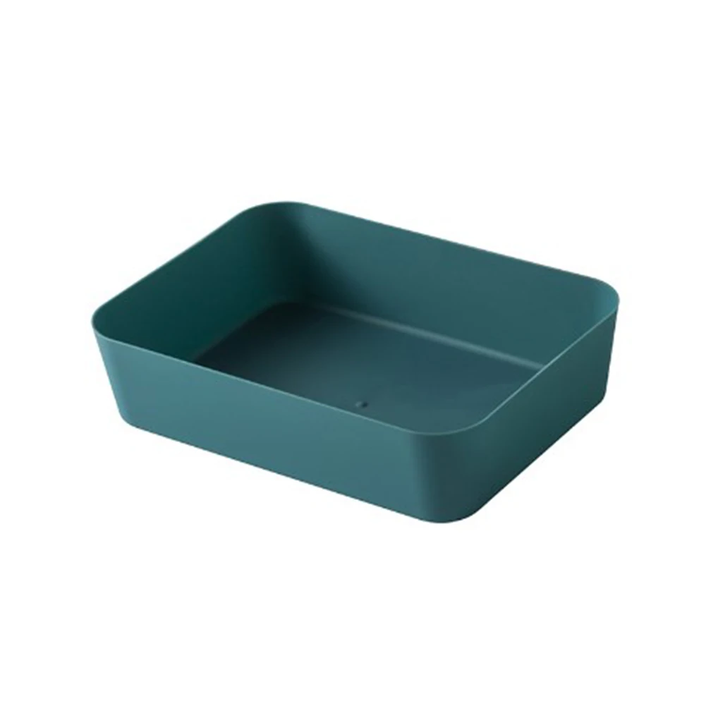 Тъмно синя кутия за съхранение с голям капацитет, малка кутия, за съдове, кутия за по-ясна класификация, пластмасов материал