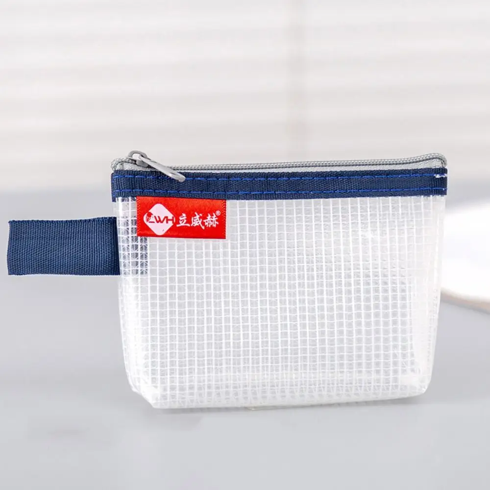 Прост творчески преносим мини портфейл с цип за монети PVC прозрачна чанта за съхранение Водоустойчива чанта за подробности