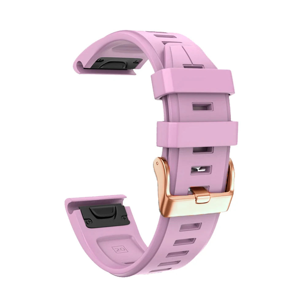 каишка за Умни Часовници с Катарама от Розово Злато 20 мм За Garmin Fenix 7S-6S Pro 5S Plus Въжета Быстроразъемный Силикон Гривна Wristband Correa