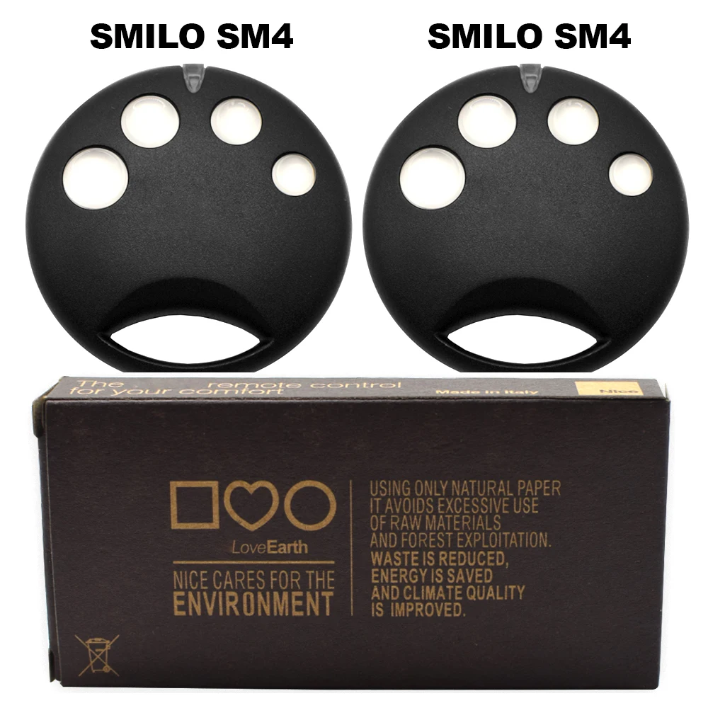 5ШТ SMILO2 SMILO4 дистанционно управление на гаражни врати 433,92 Mhz Ръчен предавател с подвижен код за Отваряне на врата