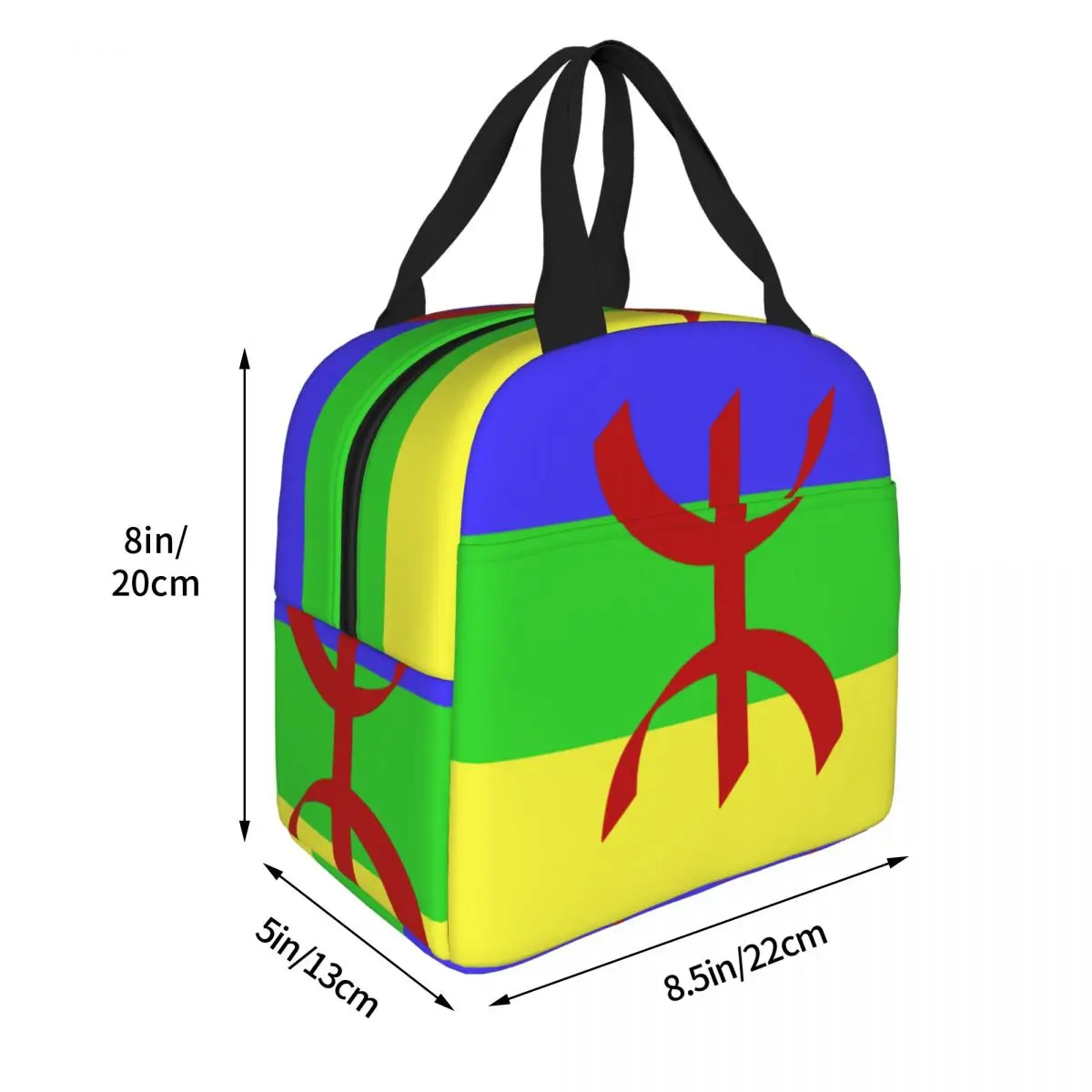 Флаг Амазония Изолирано чанта за обяд една Голяма Покривка Амазиг Берберски за многократна употреба Термосумка-Тоут Обяд-бокс Работна Чанта за пикник