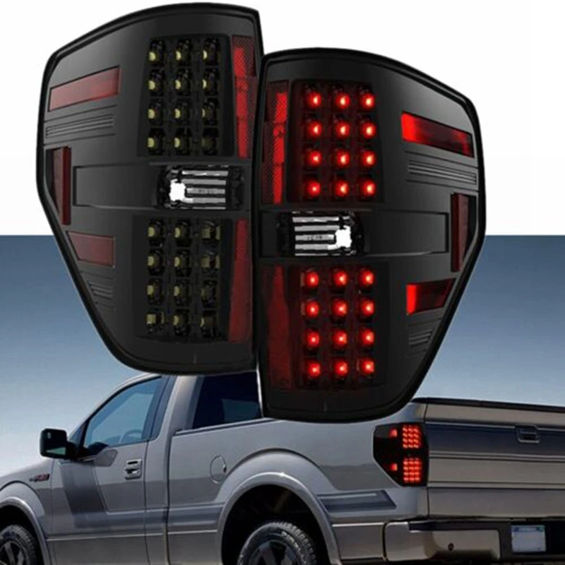 Задните led задни светлини, задните стоп-сигнали, Индикаторът за управление за Ford F150 Pickup 2009-2014 Опушен