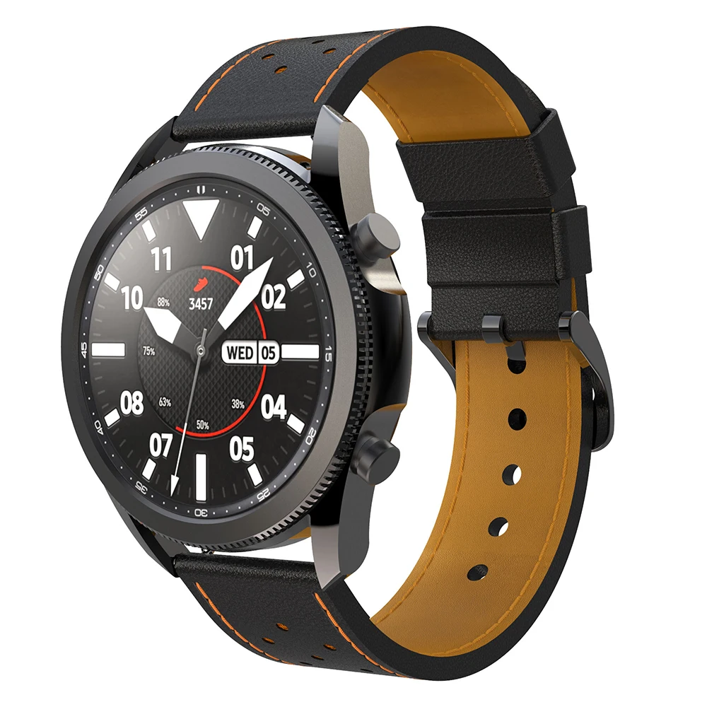 За Samsung Galaxy Watch 3 45 мм и Каишка От Естествена Кожа 22 мм и Каишка За Часовник Гривна Каишки За Часовници Гривна За Galaxy Watch 46 мм