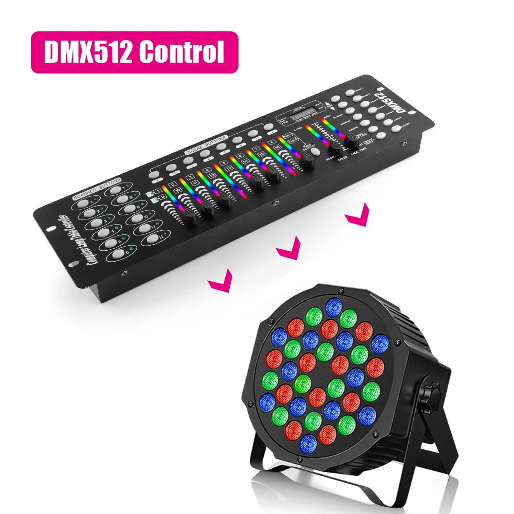 Професионален С led Par Light DMX512 Гласов Контрол на Диско-светлина RGB KTV Bar Party DJ Декоративен Живописна Проектор Светлинни Ефекти
