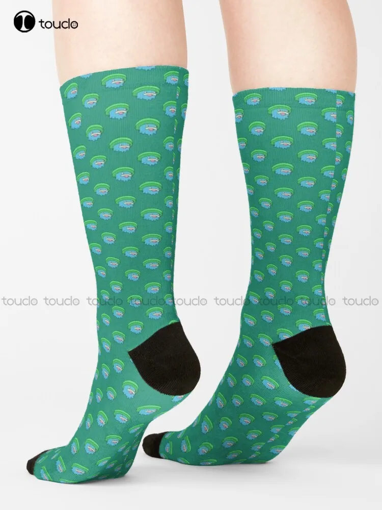 Lotad Water Swamp Зелени Чорапи, Високи Чорапи Улични Чорапи За Скейтборд С Дигитален Печат 360 ° Нови Популярни Удобни най-Добрите Спортове За момичета