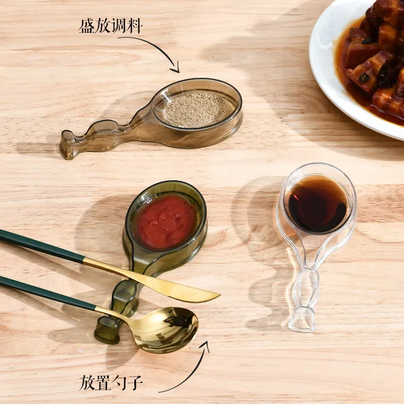 Луксозна лъжица за сос Jiaozi за приготвяне на сос за домашно готвене, маса за масло, пръчици за хранене 