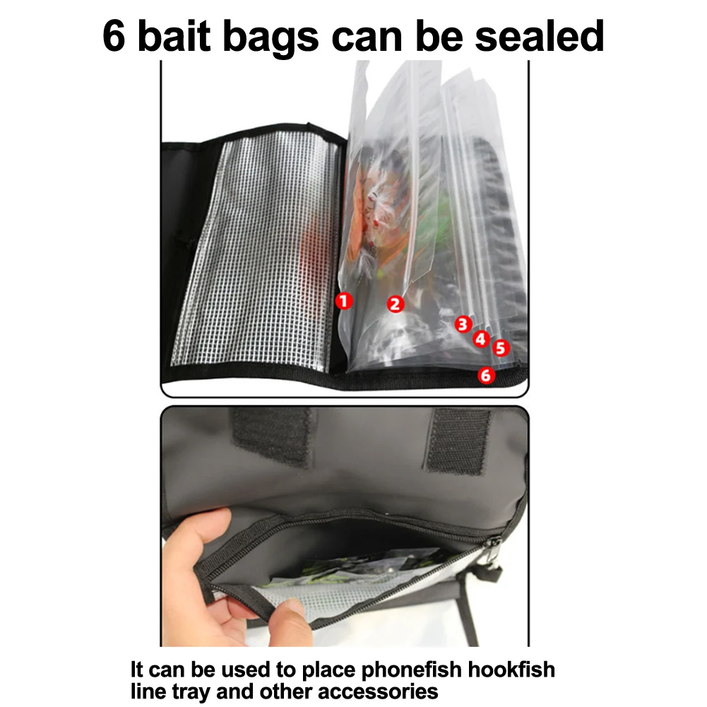 Универсална чанта за стръв, чанта за риболовни принадлежности, водоустойчив мек калъф за стръв с карабинер, подходящ за риболов