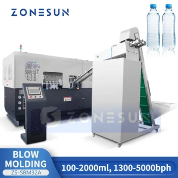 Автоматична машина бластване калъпи ZONESUN за PET бутилки с 6 кухини, Контейнери за вода и сок, Обзавеждане ZS-SBM32A