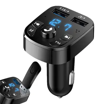 Автомобилен FM трансмитер Бързо Зареждане на USB-Зарядно Устройство С Дигитален Дисплей Авто Музикален Плеър Радиоприемник Хендсфри Зарядно за Кола