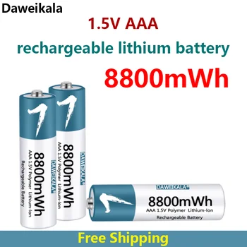 Батерия AAA от 1,5 8800 МВтч Акумулаторна полимерна литиево-йонна батерия Батерия AAA за мишка с дистанционно управление, малък вентилатор, Електрическа играчка