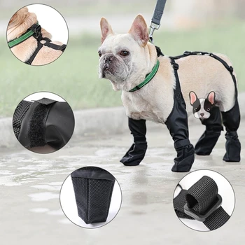 Ботильоны за домашни любимци, Нескользящие водоустойчива Дишаща Издръжливи обувки за кучета на открито, удобни защитни кученца