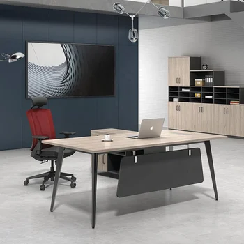 Висококачествени офис мебели с модерен дизайн L-образна маса ръководител на boss за домашния офис