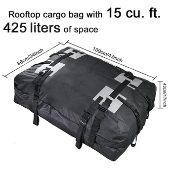 Водоустойчив 600D Багажник на покрива на автомобила, Багажная чанта, чанта за съхранение на багаж, пътен багажник е с голям капацитет, горна чанта за носене