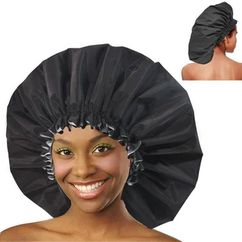 Водоустойчив Голяма шапка за душ за еднократна употреба, капачка за изсушаване на косата в банята за къпане, готвене, миене на коса, масла за печене, за стайлинг на коса в салон за красота.