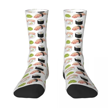Всесезонни Экипажные Чорапи Sushi Maki Set Чорапи Harajuku Модни Дълги Чорапи в стил Хип-Хоп, Аксесоари за Мъже И Жени, Подаръци