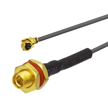 Вътрешна преграда Superbat MMCX с о-пръстен за свързване на правоъгълен кабел U. FL Jack с използването на коаксиален кабел с диаметър 1,13 мм