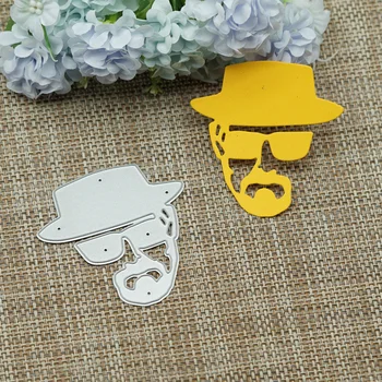 Герой на филма е Мъж с шапка и слънчеви очила с шарени Метални щанци за рязане, Scrapbooking, за Декорация, подарък карта, Полагане на печат, Изделия от хартия
