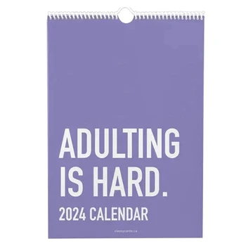 Да ИЗРАСНЕШ ТРУДНО Календар на 2024 година 12-месечен график на Хартиен календар на 2024 година Прекрасен Какающий Забавен подарък за дома Трайни 20 X 30 см