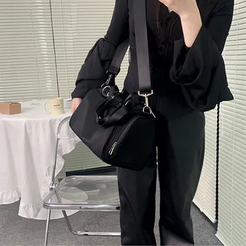 Дамски бизнес пътна чанта от плат Оксфорд, прости ръчни чанти през рамо, за да пътуват до работа, чанти за багаж в стил колеж за мъже и жени