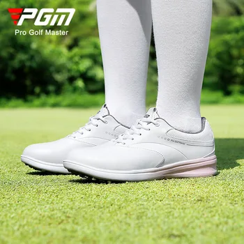 Дамски леки меки дишащи обувки PGM, дамски обувки за голф, водоустойчива устойчива на плъзгане дамски спортни обувки с каишка на дръжката на XZ301