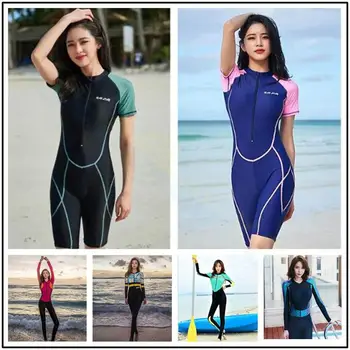 дамски плажни дрехи, Костюм за сърф, Бански Костюми, женски костюм на Медуза, Облекла за водни спортове, Тренировъчен неопрен, защита от акне
