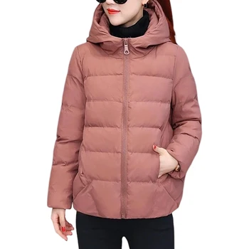 Дамско късо палто Памучно палто Ветрозащитное топло утепленное палто, подходящо за екскурзия пазаруване Wea