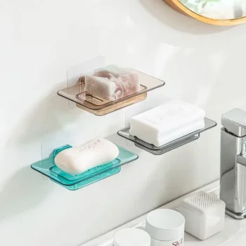 Двупластова прозрачен препарат за съдове от вискоза, без перфорация, Пластмасова поставка за тоалетна сапун, стенно подвесное устройство за съхранение на