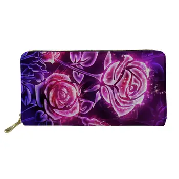 Дълги портфейли с модел Galaxy Rose, чанта за мобилен телефон с цип държач за карти за дамите, чантата-клатч, чанти Carteira Notecase 2019