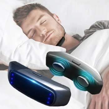Електрическо интелигентно устройство против Хъркане EMS Pulse Stop Snore Преносимо Устройство за комфортен сън при спиране на Хъркане и сънна апнея USB