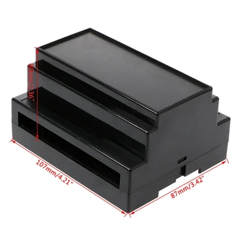 Електронно оборудване от черна/бяла пластмаса с разпределителната кутия на Din-шина 107*87*59 мм