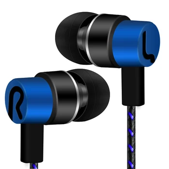 Жични слушалки, 2 основни блока, стерео слушалки в ушите 3,5 мм, мобилни слушалки с кабелен горивото, слушалки за музика спорт