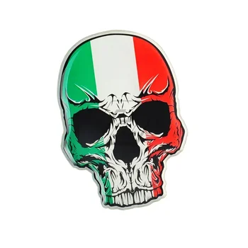 За Aprilia, Ducati Yamaha Vespa, етикети с 3D череп мотоциклет, стикер с флага на Италия, стикер