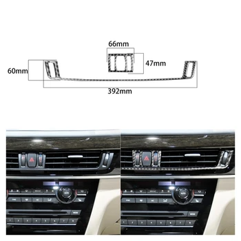 За BMW X5 X6 F15 F16 2014-2018 Стикери от карбон Централното управление на Климатик, Изход Декорация рамки Аксесоари за интериора на Колата