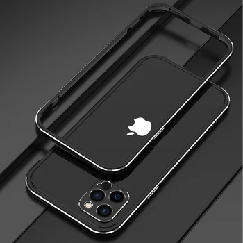 За iPhone 12 Pro Max Mini Броня с Алуминиева метална Рамка с Твърд Калъф за телефон iPhone 12 Pro iPhone12 Mini + carmera Protector