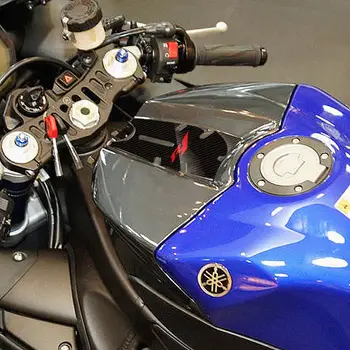 За Yamaha YZF-R1 R1 2009-2014 защитно тампон преден газов резервоара 3D Carbon Look