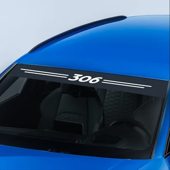 За автомобили Peugeot 306 в спортен стил с отличителни букви, стикер на предното стъкло, стикер на предното стъкло, аксесоари за авто тунинг
