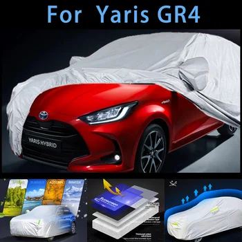 За автомобили Yaris GR4 защитен калъф, защита от слънце, дъжд, UV-защита, защита от прах защитна боя за автомобил