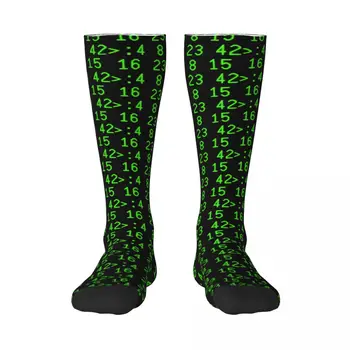 Загубени цитат на Драматично телевизионно шоу на Научно-Фантастични Стаи 14 Чорапи за възрастни Гореща разпродажба 
Забавно е новост, контрастиращи по цвят компресия чорапи в стил ретро