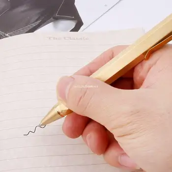 Здрава метална бизнес химикалка писалка с шестигранным преса, на върха на 0,5 мм, Офис училищна доставка, директна доставка