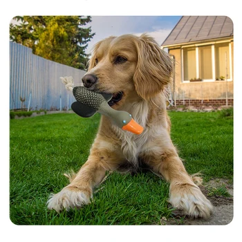 Играчки за дъвчене за кучета от латекс във формата на Дива гъска, сжимающие писклив звук, Интерактивни играчки за почистване на местни зъби на кучета, стоки за домашни любимци
