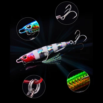 Имитативната бионическая стръв за риба с три куки, имитирующая метална стръв за външни потоци, езера или реки
