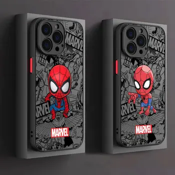 Калъф Capa За Apple iPhone 11 13 14 Pro 7 8 Plus X XS Max 12 Mini 6 6S SE Нескользящий Калъф Funda За телефон Marvel Spider Man Shell