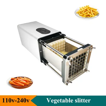 Картофелерезка от неръждаема стомана, машина за нарязване на Пържени картофи, Електрическа Машина за рязане на зеленчуци 110-240 v